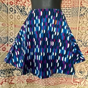 NWT Kate Spade Saturday Skirt Print Cotton Mini Full Circle Skater Geometric 4